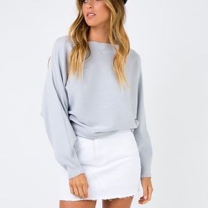 WINTERS SPELL RIBBED TOP LIGHT GREY